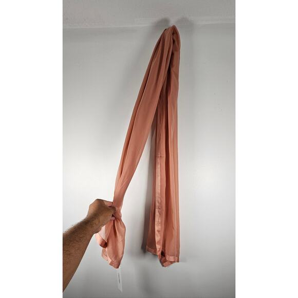 Calvin Klein Satin‎ Trim Chiffon  Evening Wrap One Size Desert Rose - Picture 3 of 4